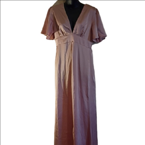 Pretty Blush Pink Maxi SHEIN Dress. Size Large. Great For Casual Spring/ Summer